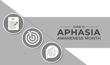 Ulusal Afazi farkındalık ayı her yıl Haziran ayında gözlemlenir. Gerçekçi kurdeleli bir insan beyni. Halkı konuşma bozukluğu hakkında eğitmek konuşma, yazma ve anlama yetisini etkileyen bir dil bozukluğu