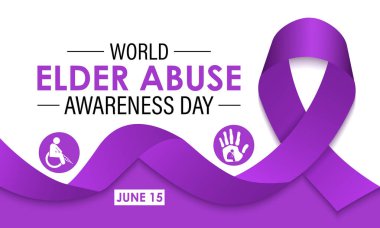 Dünya Yaşlıları İstismar Bilinci Günü her yıl 15 Haziran 'da kutlanır. Yetişkin adam ve Gerçekçi Kurdele 'yle el ele tutuşmak. Banner yasaları ve arkaplan tasarımı yoluyla ağırbaşlı yaşlanmayı teşvik etmeyi amaçlıyor.