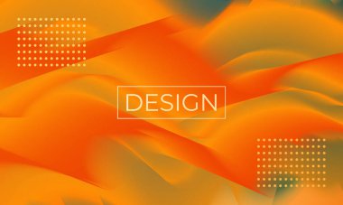Dinamik renk akışı ekleyen enerjik sıvı soyut turuncu arkaplan tasarımı. Modern Gradient Duvar Kağıdı Tasarımı ve renkli poster tasarımı. Sıvı dalgası şeklinde. Vektör çizimi. Eps 10. 