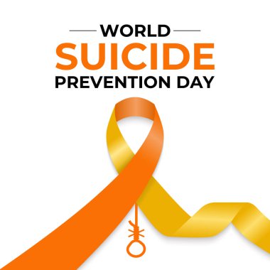 Dünya İntihar Önleme Günü 10 Eylül 'de kutlandı. Bu ay, intihar önleme ve akıl sağlığıyla ilgili küresel farkındalığı artırın. Afiş, sosyal medya ve arka plan tasarımı. Vektör.