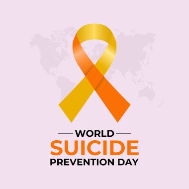 Dünya İntihar Önleme Günü 10 Eylül 'de kutlandı. Bu ay, intihar önleme ve akıl sağlığıyla ilgili küresel farkındalığı artırın. Afiş, sosyal medya ve arka plan tasarımı. Vektör.