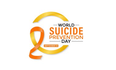 Dünya İntihar Önleme Günü 10 Eylül 'de kutlandı. Bu ay, intihar önleme ve akıl sağlığıyla ilgili küresel farkındalığı artırın. Afiş, sosyal medya ve arka plan tasarımı. Vektör.