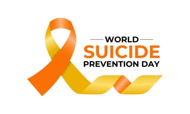 Dünya İntihar Önleme Günü 10 Eylül 'de kutlandı. Bu ay, intihar önleme ve akıl sağlığıyla ilgili küresel farkındalığı artırın. Afiş, sosyal medya ve arka plan tasarımı. Vektör.