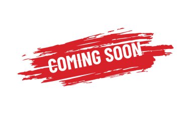 Beyaz arka planda, kırmızılı grunge pulu yakında gelecek. Yakında gelecek olan mürekkepli kırmızı dairesel damga. Vektör illüstrasyon vektörü 10.