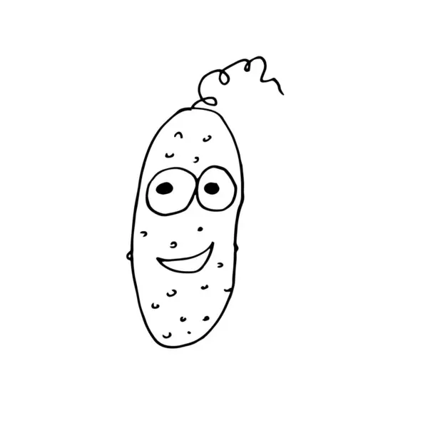 Duyguları olan komik, çılgın havuç sebzeleri, gülümseme, siyah-beyaz vektör çizimi, beyaz arkaplanda izole edilmiş karalama kompozisyonu, sofra takımı tasarımı için temel, tekstil tipografisi