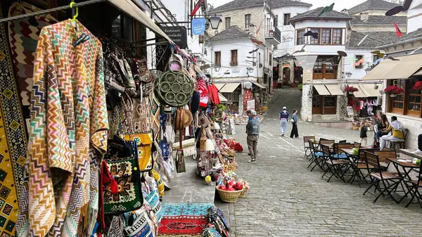 Old Bazaar Gjirokaster Albania Handcrafted Items Sale Souvenir Albania — Stock Photo, Image
