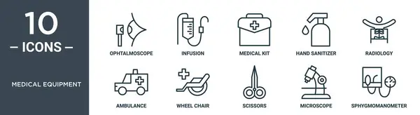 아이콘 소독제 방사선 구급차 보고서 프레젠테이션 다이어그램 디자인에 휠체어 아이콘 — 스톡 벡터