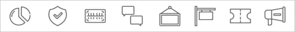 Набор Значков Линии Электронной Коммерции Линейные Векторные Иконки Такие Круговая — стоковый вектор