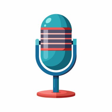 Stylish voice-recoding microphone vector clipart