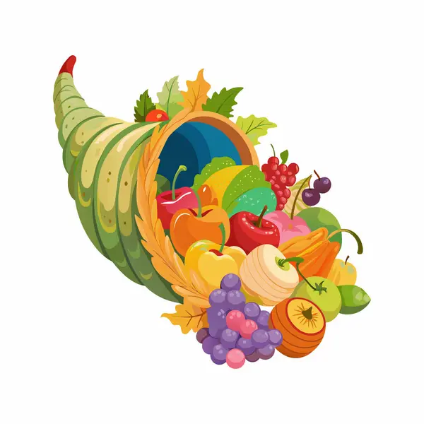 Frutas Composição Vegetal — Vetor de Stock