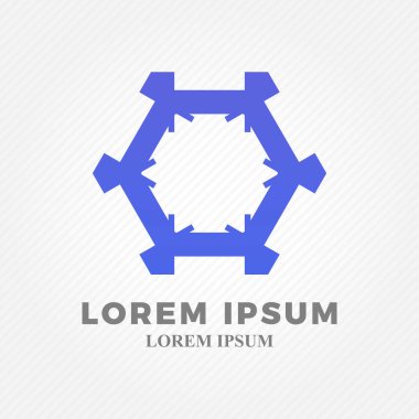 Soyut geometrik logo tasarımı.