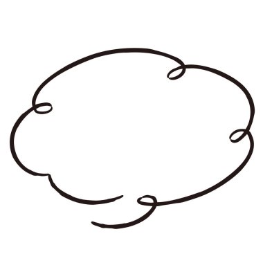 Sevimli ve gevşek bir konuşma balonu. Kaba ve şık bir izlenimle bitirmek için ideal. Vektör illüstrasyonu.