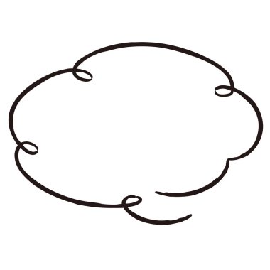 Sevimli ve gevşek bir konuşma balonu. Kaba ve şık bir izlenimle bitirmek için ideal. Vektör illüstrasyonu.