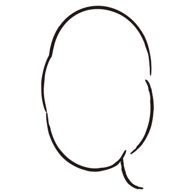 Sevimli ve gevşek bir konuşma balonu. Kaba ve şık bir izlenimle bitirmek için ideal. Vektör illüstrasyonu.