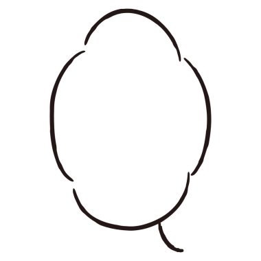 Sevimli ve gevşek bir konuşma balonu. Kaba ve şık bir izlenimle bitirmek için ideal. Vektör illüstrasyonu.