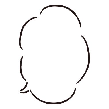 Sevimli ve gevşek bir konuşma balonu. Kaba ve şık bir izlenimle bitirmek için ideal. Vektör illüstrasyonu.