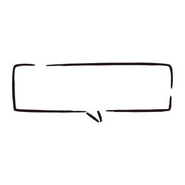 Sevimli ve gevşek bir konuşma balonu. Kaba ve şık bir izlenimle bitirmek için ideal. Vektör illüstrasyonu.