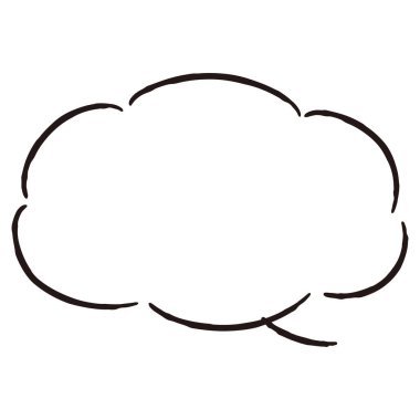 Sevimli ve gevşek bir konuşma balonu. Kaba ve şık bir izlenimle bitirmek için ideal. Vektör illüstrasyonu.