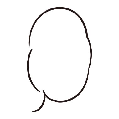 Sevimli ve gevşek bir konuşma balonu. Kaba ve şık bir izlenimle bitirmek için ideal. Vektör illüstrasyonu.