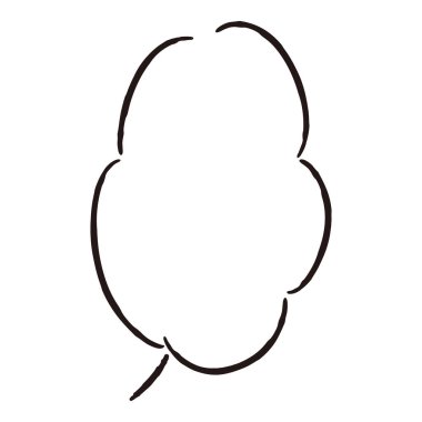 Sevimli ve gevşek bir konuşma balonu. Kaba ve şık bir izlenimle bitirmek için ideal. Vektör illüstrasyonu.