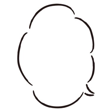 Sevimli ve gevşek bir konuşma balonu. Kaba ve şık bir izlenimle bitirmek için ideal. Vektör illüstrasyonu.