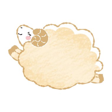 El yapımı gevşek ve şirin koyunlar. Sert ve şık bir görünüş tavsiye edilir. Vektör illüstrasyonu.