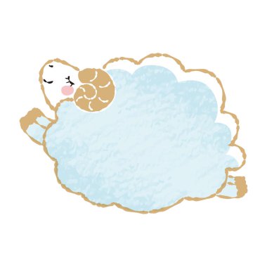 El yapımı gevşek ve şirin koyunlar. Sert ve şık bir görünüş tavsiye edilir. Vektör illüstrasyonu.