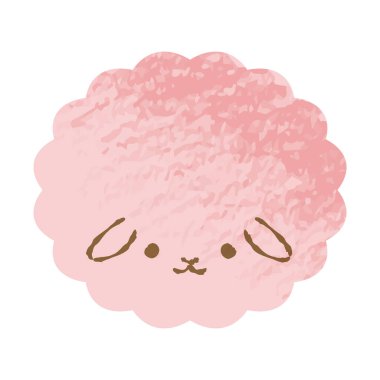 El yapımı gevşek ve şirin bir tavşan. Sert ve şık bir görünüş tavsiye edilir. Vektör illüstrasyonu.