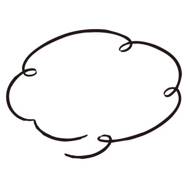 Sevimli ve gevşek bir konuşma balonu. Kaba ve şık bir izlenimle bitirmek için ideal. Vektör illüstrasyonu.