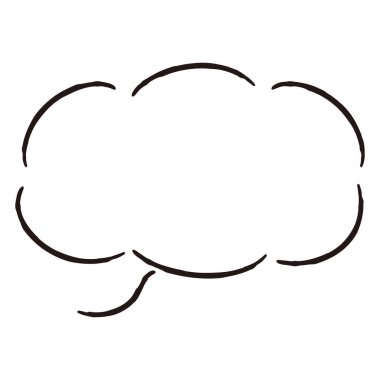 Sevimli ve gevşek bir konuşma balonu. Kaba ve şık bir izlenimle bitirmek için ideal. Vektör illüstrasyonu.