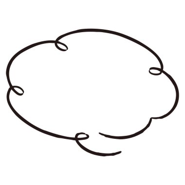 Sevimli ve gevşek bir konuşma balonu. Kaba ve şık bir izlenimle bitirmek için ideal. Vektör illüstrasyonu.