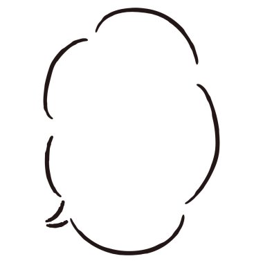 Sevimli ve gevşek bir konuşma balonu. Kaba ve şık bir izlenimle bitirmek için ideal. Vektör illüstrasyonu.