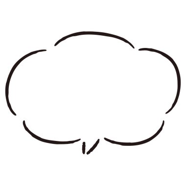 Sevimli ve gevşek bir konuşma balonu. Kaba ve şık bir izlenimle bitirmek için ideal. Vektör illüstrasyonu.