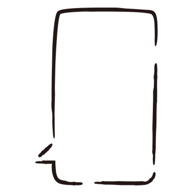 Sevimli ve gevşek bir konuşma balonu. Kaba ve şık bir izlenimle bitirmek için ideal. Vektör illüstrasyonu.