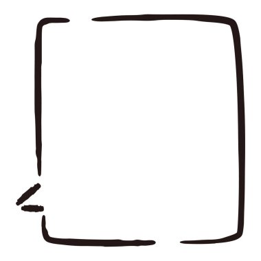 Sevimli ve gevşek bir konuşma balonu. Kaba ve şık bir izlenimle bitirmek için ideal. Vektör illüstrasyonu.