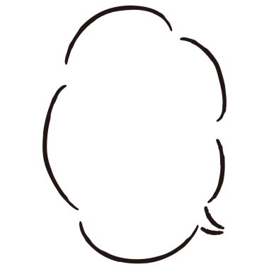 Sevimli ve gevşek bir konuşma balonu. Kaba ve şık bir izlenimle bitirmek için ideal. Vektör illüstrasyonu.