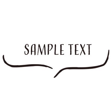 El yapımı gevşek ve şirin tasarım parçaları. Kaba ve şık bir izlenimle bitirmek için ideal. Vektör illüstrasyonu.