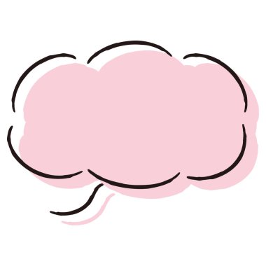 Sevimli ve gevşek bir konuşma balonu. Kaba ve şık bir izlenimle bitirmek için ideal. Vektör illüstrasyonu.