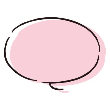 Sevimli ve gevşek bir konuşma balonu. Kaba ve şık bir izlenimle bitirmek için ideal. Vektör illüstrasyonu.