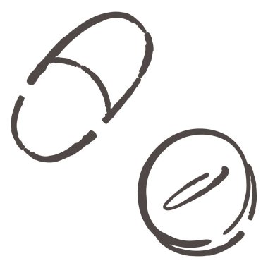 Elle çizilmiş, gevşek ve şirin ikonlar. Kaba ve şık bir izlenim yaratmak için mükemmel. Vektör illüstrasyonu.