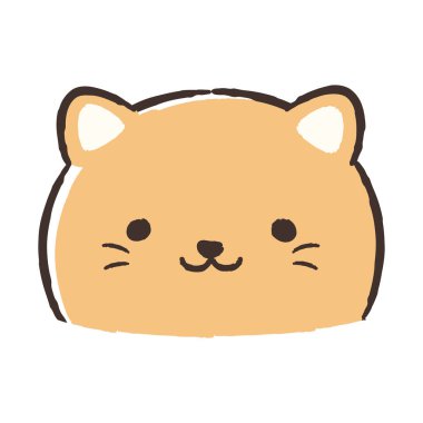 El çizimi, rahat ve sevimli bir kedi. Kaba ve şık bir izlenim yaratmak için mükemmel. Vektör illüstrasyonu.