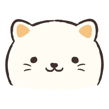 El çizimi, rahat ve sevimli bir kedi. Kaba ve şık bir izlenim yaratmak için mükemmel. Vektör illüstrasyonu.