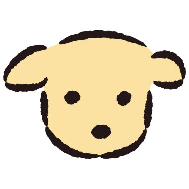 El çizimi, rahat ve şirin bir köpek çizimi. Kaba ve şık bir izlenim. Vektör illüstrasyonu.