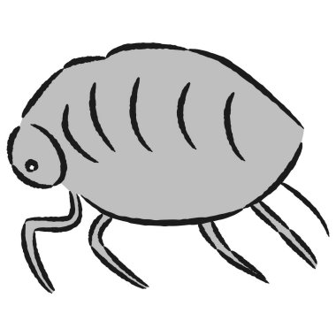 Baş belalarının el çizimi. Kaba ve şık bir izlenim. Vektör illüstrasyonu.