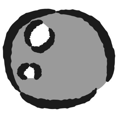 Gevşek ve şirin bir oyuncağın el çizimi. Kaba ve şık bir izlenim. Vektör illüstrasyonu.