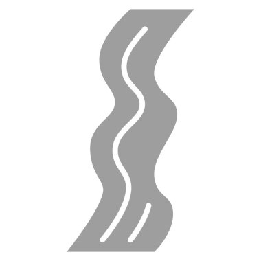 Basit nehir tasarımı sembolü. Vektör illüstrasyonu.