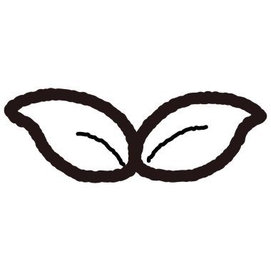 Doğal bir görüntünün gevşek ve şirin bir el çizimi çizimi. Kaba ve şık bir izlenim. Vektör illüstrasyonu.