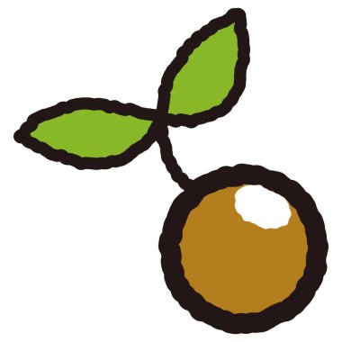 Doğal bir görüntünün gevşek ve şirin bir el çizimi çizimi. Kaba ve şık bir izlenim. Vektör illüstrasyonu.