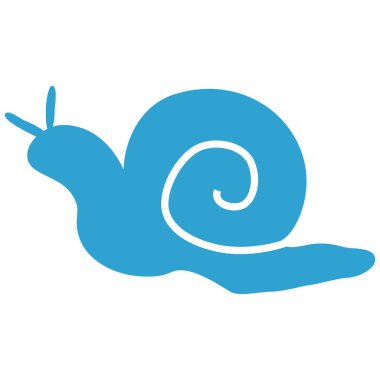 El yapımı, gevşek ve şirin bir salyangoz çizimi. Kaba ve şık bir izlenim. Vektör illüstrasyonu.