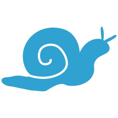 El yapımı, gevşek ve şirin bir salyangoz çizimi. Kaba ve şık bir izlenim. Vektör illüstrasyonu.